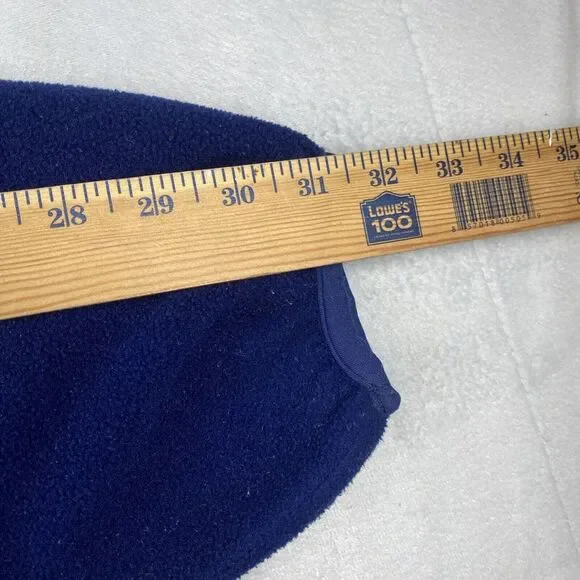 L.L. Bean XL Men's Navy Blue Fleece 1/4 Quarter Zip Mock Neck Pullover READ - Picture 8 of 10